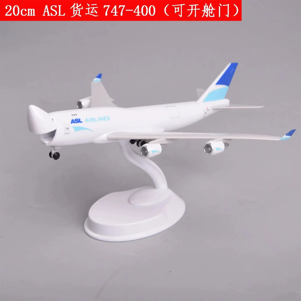 747 Series Openable Cargo Door Scale Aircraft Model 20cm China Eastern Cargo B747 ABS Miniature Airplane Model Adults Fun Gift