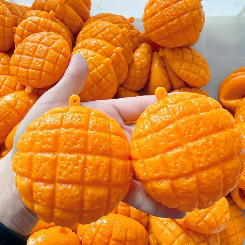 Food-Shaped Stress Ball Pineapple Bun Squishy Toy Moldable Bounce Squeeze Ball ASMR Sensory Anti Stress Fidget Toys Squeeze Toy