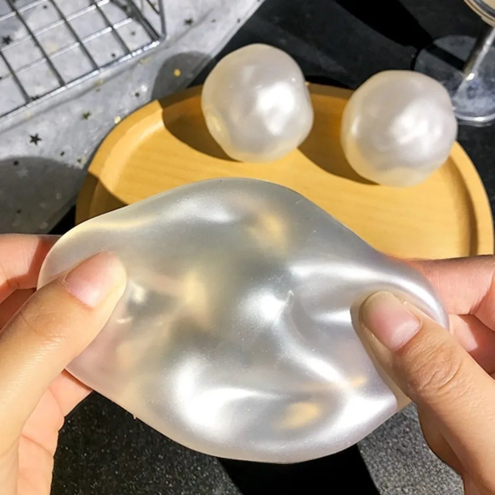 Moldable Stress Ball Squishy Toy Slow Rising Decompression Sensory Toy for Adult Moldable Squishy Pearl Coconut Oil Squeeze Toy