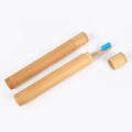 1Pcs Toothbrush Protection Case Compact Bamboo Design Prevents Bristle Damage Travel Camping Hiking Portable Holder Tube