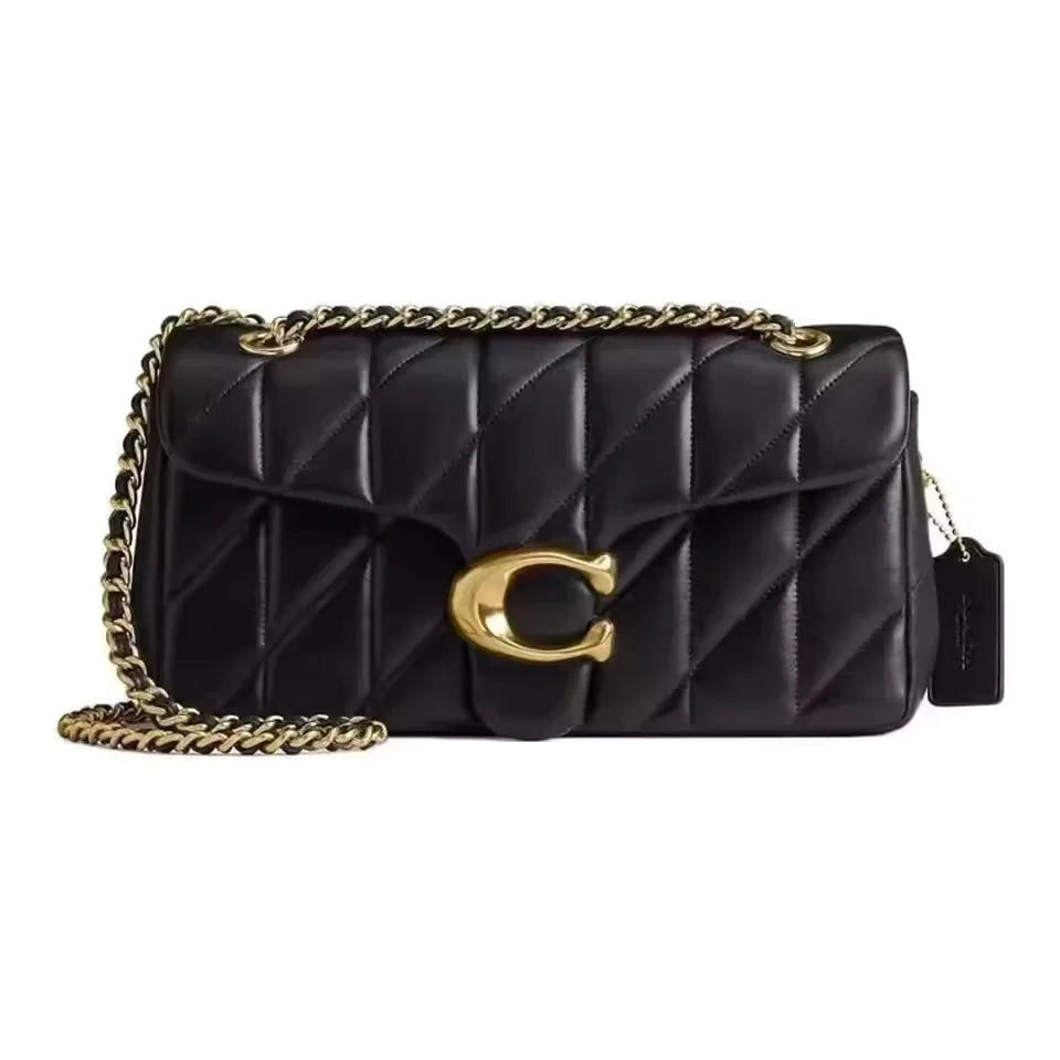 Sac à chaîne à motif diamant de haute qualité, sac messager à bandoulière, petit sac carré