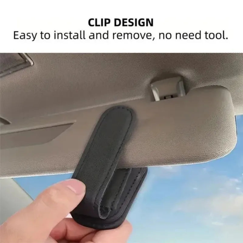 Car Sun Visor Glasses Case Holder Sunglasses Clip Ticket Card Clip Multifunction Portable Clip Auto Interior Accessories