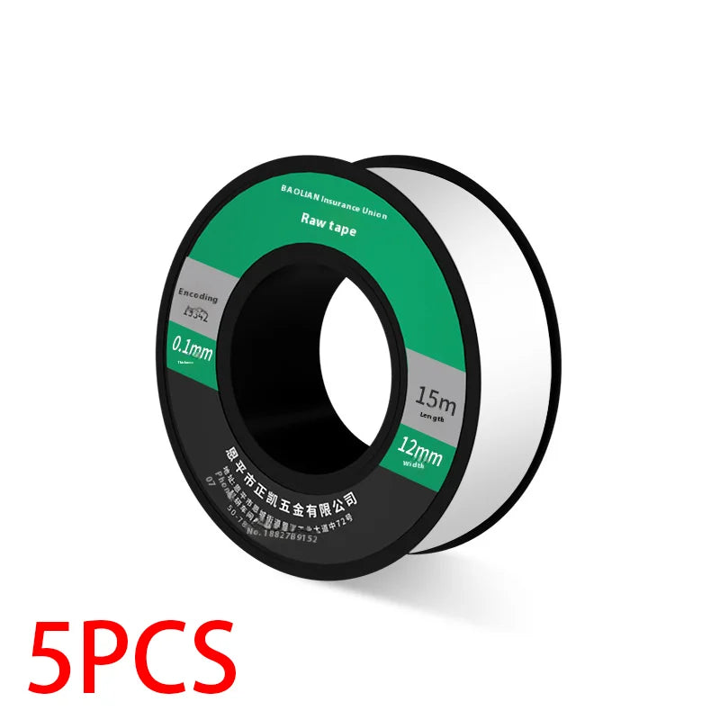 15M PTFE Water Sealant Fix for Installing to Prevent Waterproof Adhesive Sealing Tape Glue Ladder Threaded Pipes Bond Bandages