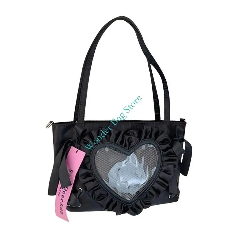 H3CB Sweet Bows Itabag Lovely Shoulder Bag Heart Crossbody Bag Japanese Styles Bag Students School Bag