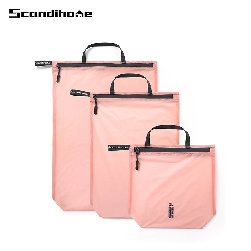 Waterproof Travel Handbag Storage Pouch Lightweight Clothes Organizer Zip Bag for Toiletries Socks Underwear Luggage