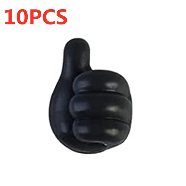 Multifunctional Silicone Thumb Hook Wire Organizer Hand Desk Dormitory Non-perforated Charging Line Fixed Receive Adhesive Hooks