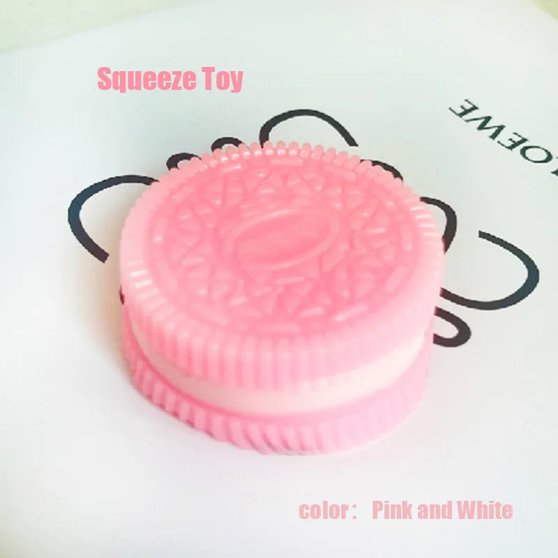 Simulation Biscuit Stress Relief Squishy Toy Creative Cookie Pinch Squeeze Toy Biscuit Anti-stress Fidget Toy for Adult