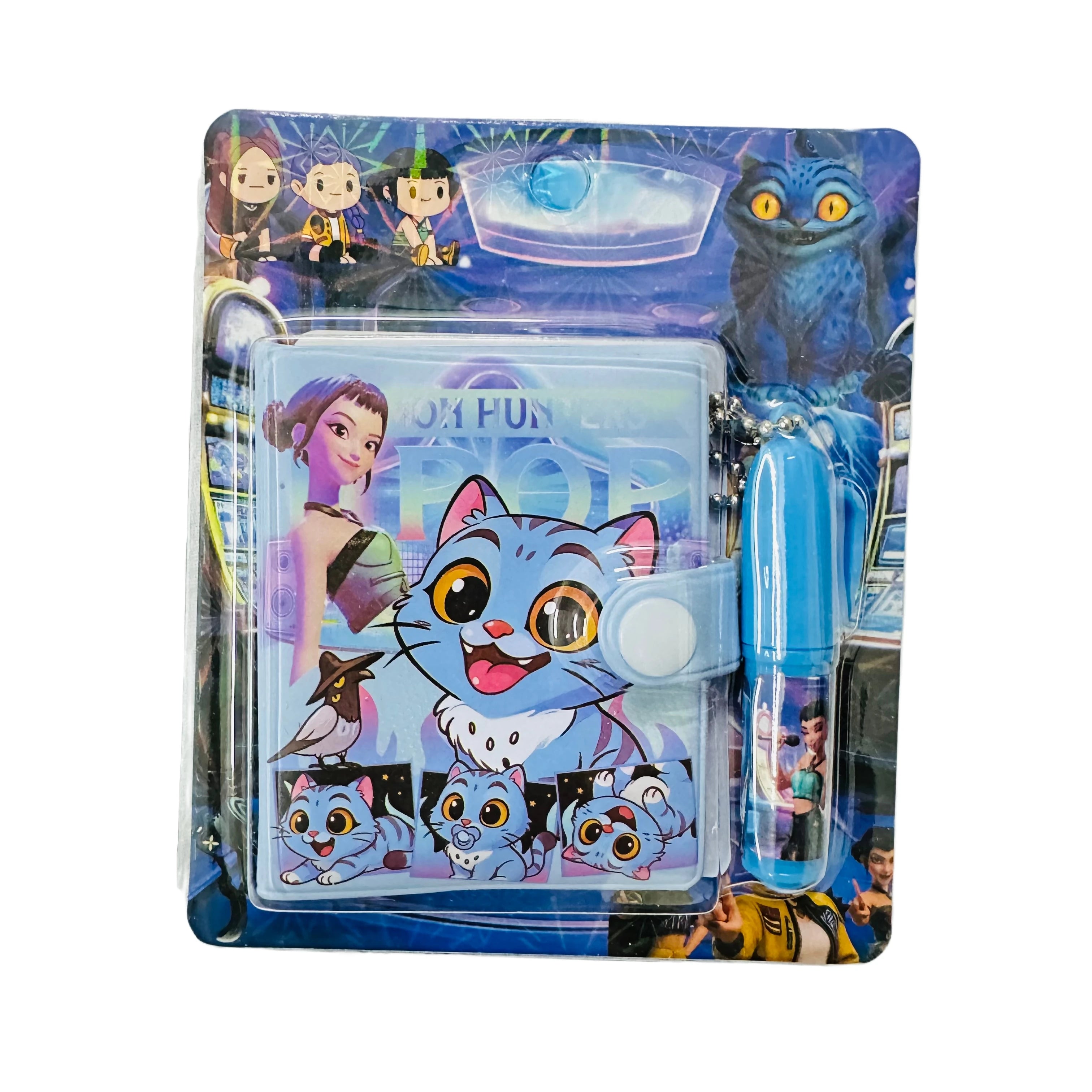 Anime Gilr Hunters Lumi Mila Zoi Mini Notebook with Ballpoint Pen, Cartoon Pocket Notepad Stationery Set School Supplies Birthda