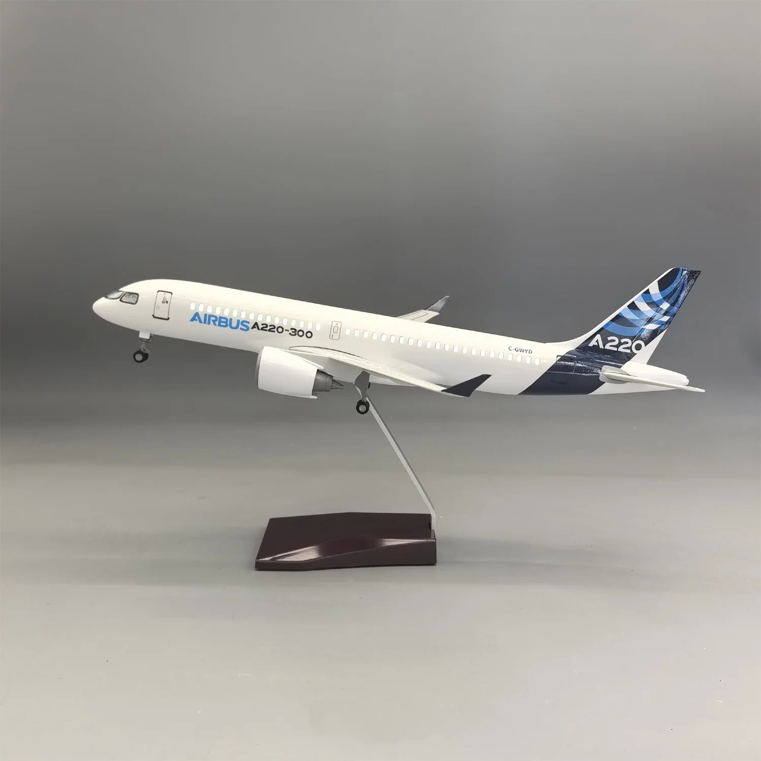 1/100 Scale for A220 prototype neo Airplane Model for Adult Pre-Built Model kit Airplane Collection Creative Tabletop Displays