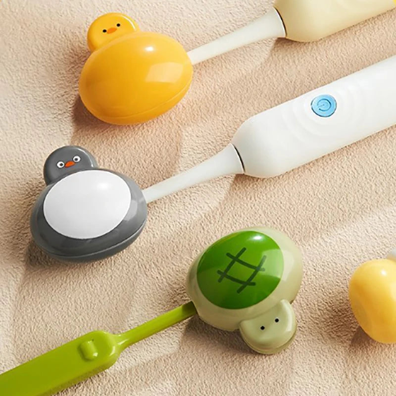 Portable Toothbrush Head Cover Dustproof Protective Cap Plastic Clip For Household Travel Bathroom