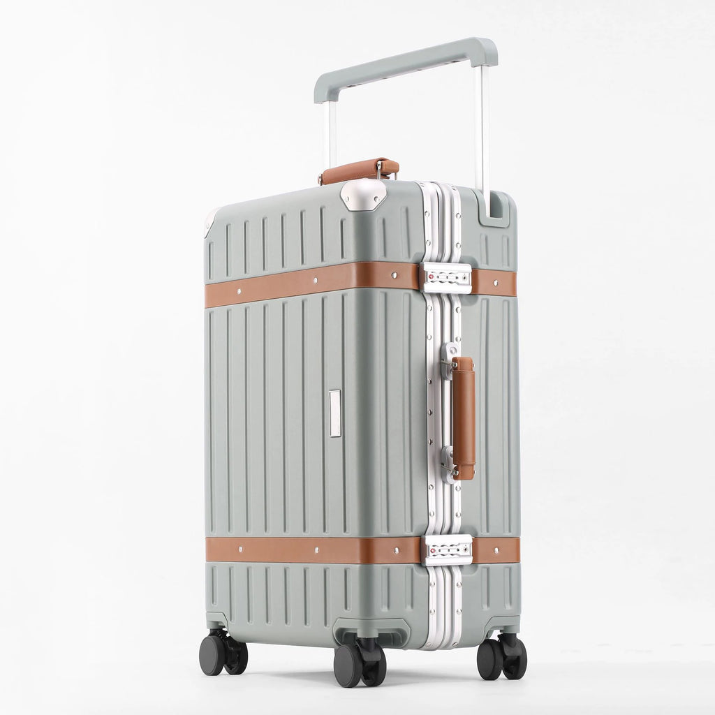 KLQDZMS Travel Luggage High Quality 20 Inch Boarding Box Aluminum Frame Trolley Case 24"26"ABS+PC Password Box Cabin Suitcase