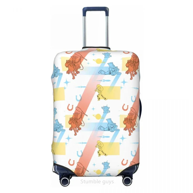 Premium Toys Printed Luggage Cover High Elasticity Fits 18-32 Inch Luggage Dust Resistant Anti-Scratch Washable Travel Cover
