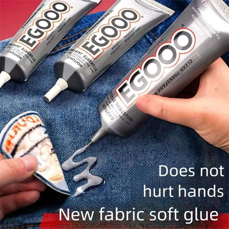 75/155g Universal Fabric Soft Glue Adhesive for Clothing Repair, Rhinestone, Leather & DIY Craft Use