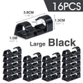 16/20PCS Self-adhesive Cable Clamping Organizer Drop Wire Holder for Home Desk Line Manager Fixed Clip Net Cable Collator Winder