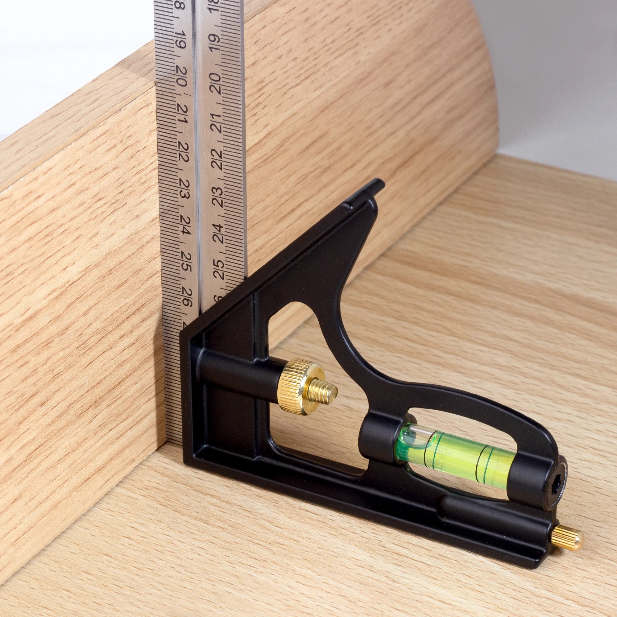 300mm 12inch Adjustable Stainless Steel Angle Combination Square Ruler 45 90 Degree Carpenter Measuring Rulers with Bubble Level