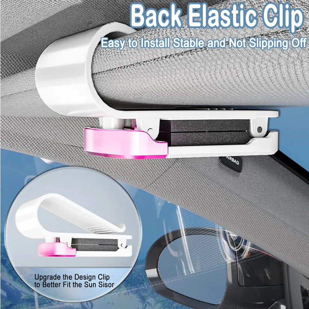 Car Sun Visor Sunglasses Clip Holder Stable Eyeglasses Hanger Card Ticket Organizer Interior Storage Clip Car Accessories