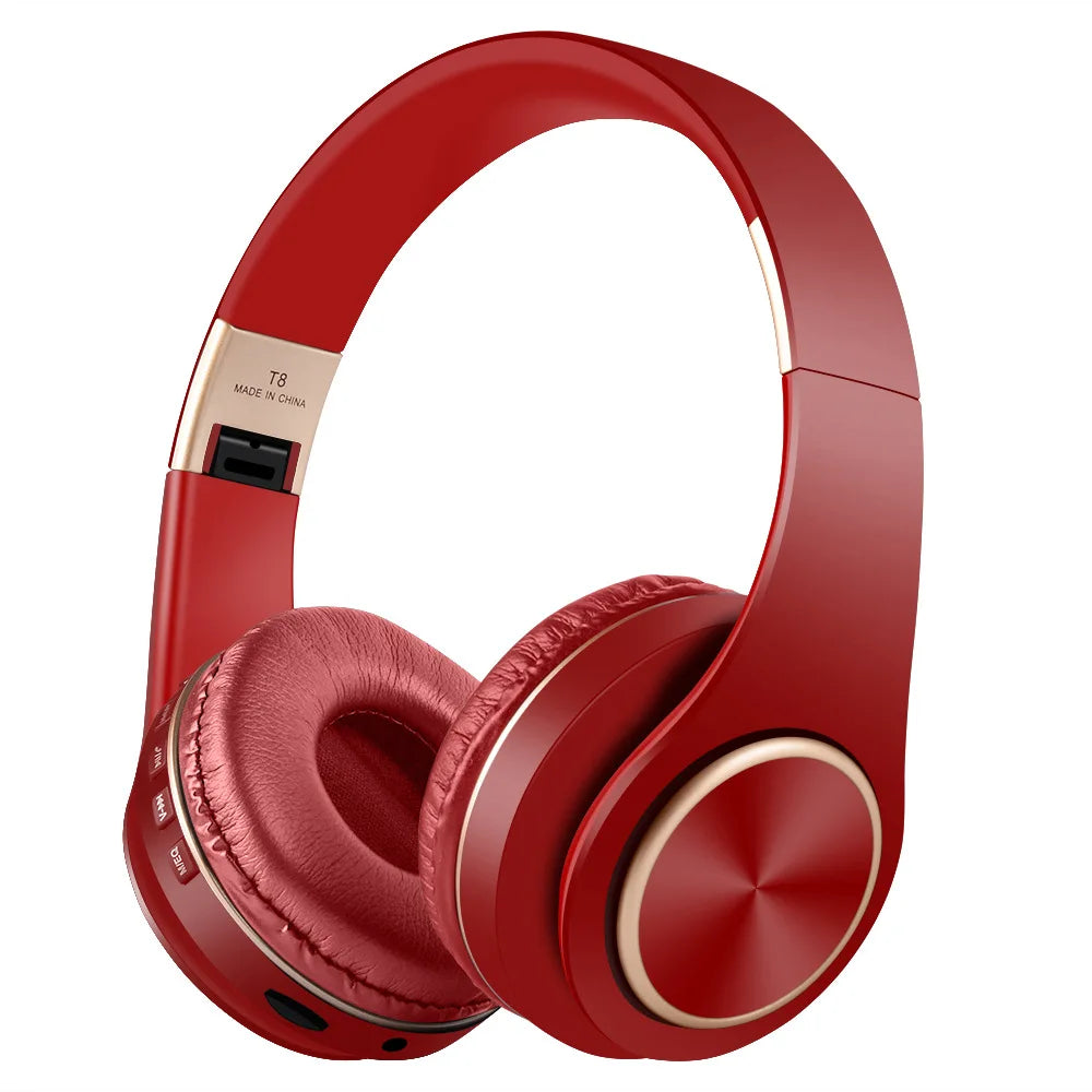 EOENKK T8 Wireless Headphones Bluetooth 5.3 Stereo Surround Sound Foldable Sport Low Latency Gaming Headset With Noise Reduction
