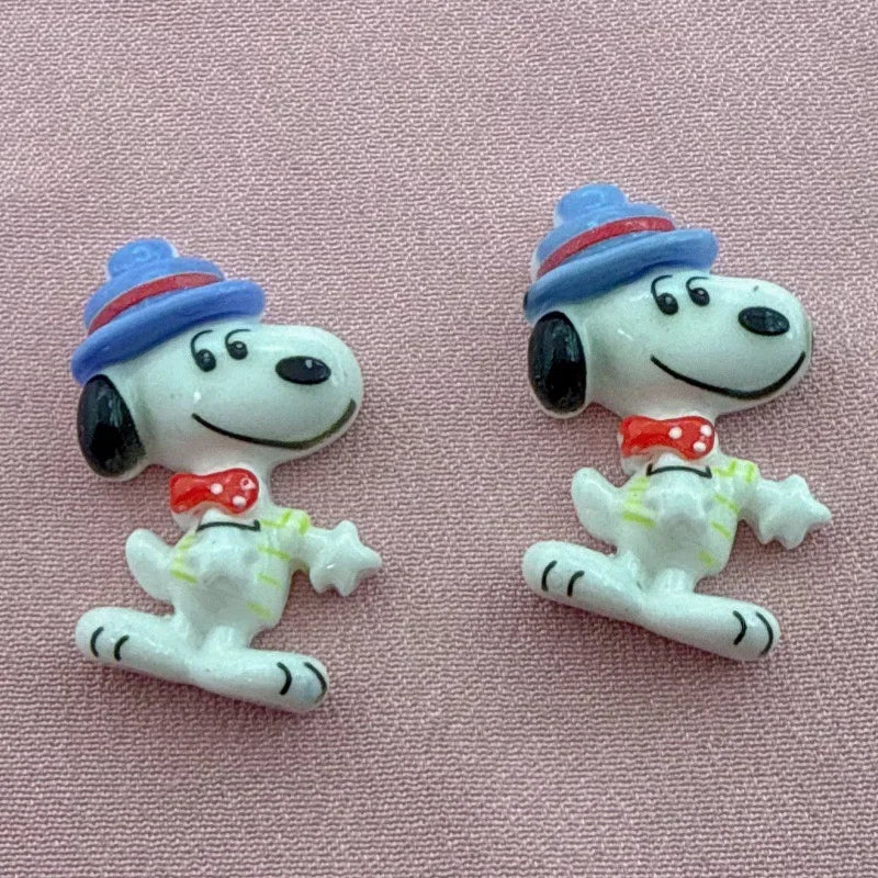 10pcs resin cute little dog pendant, DIY jewelry making earrings, keychain accessories