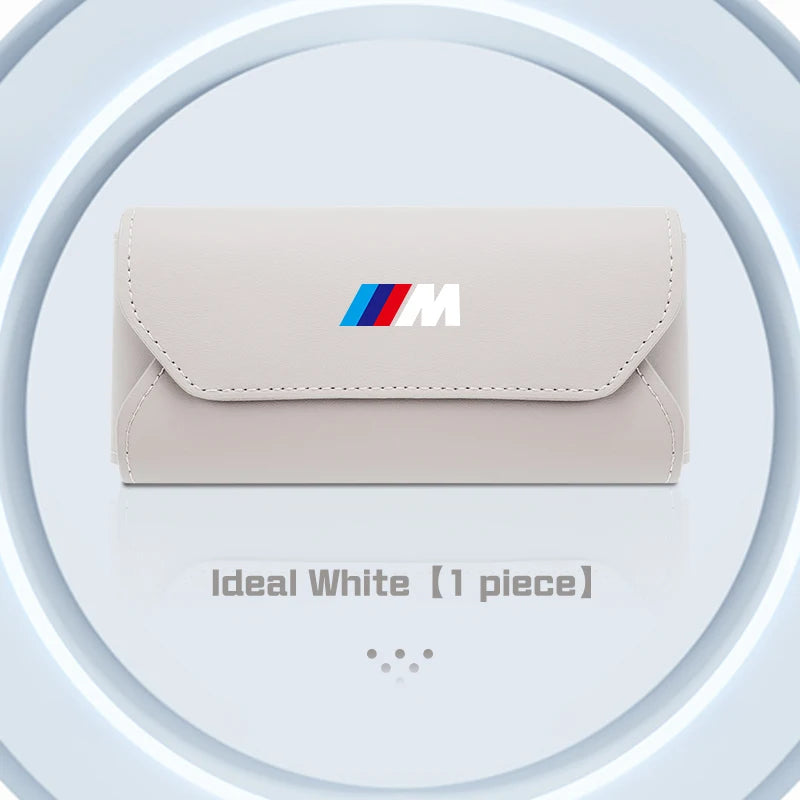 For BMW M M3 M5 E36 E39 E46 E60 E70 E90 E91 E92 F10 F40 G01 G70 Leather Car Visor Glasses Case Sunglasses Box Eyeglasses Storage