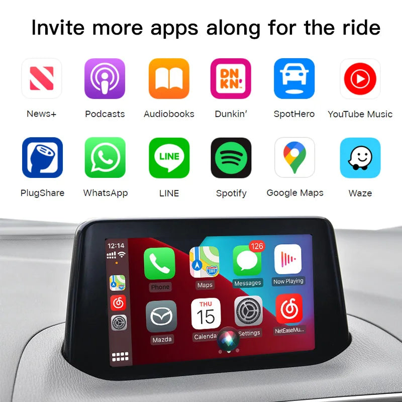 CARABC For Retrofit Mazda 2 3 6 CX3 CX5 CX8 CX9 MX5 Demio Miata TK78669U0C Kit Carplay Android Auto Adapter UBS Hub OEM