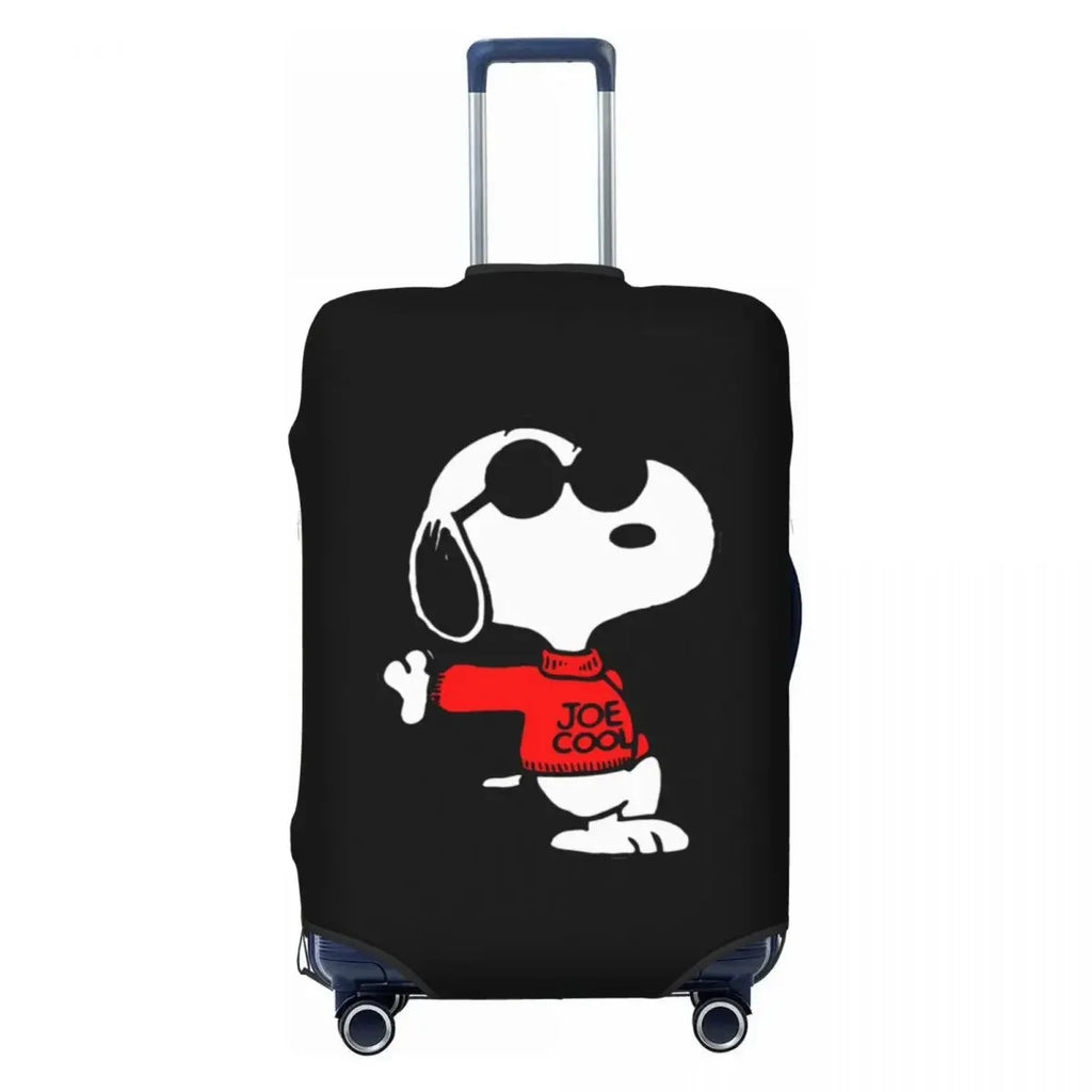 High Elasticity Suitcase Cover Cute Dogs Pattern Fits 18-32 Inch Luggage Durable Washable Dustproof For Airplane & Road Trips