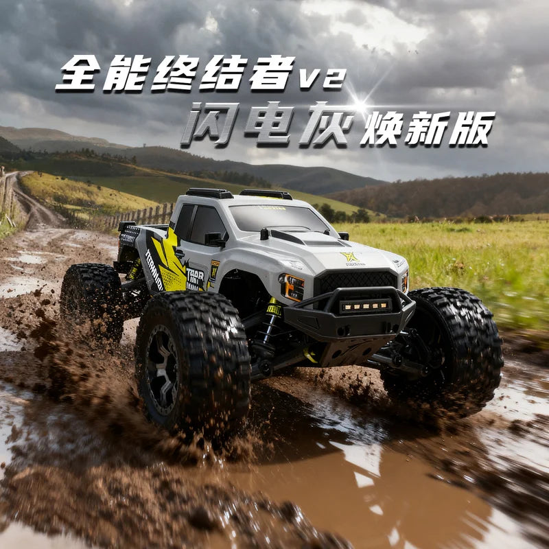 LLL 1:10 All-Round Terminator Remote Control Electric Brushless Four-Wheel Drive Off-Road Vehicle RC Model Car V2 Version
