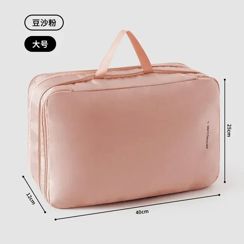 Travel Bag Compression Packing Cubes Double-sided Large Capacity Storage Bags for T-shirt Down Jacket Business Travel Supply