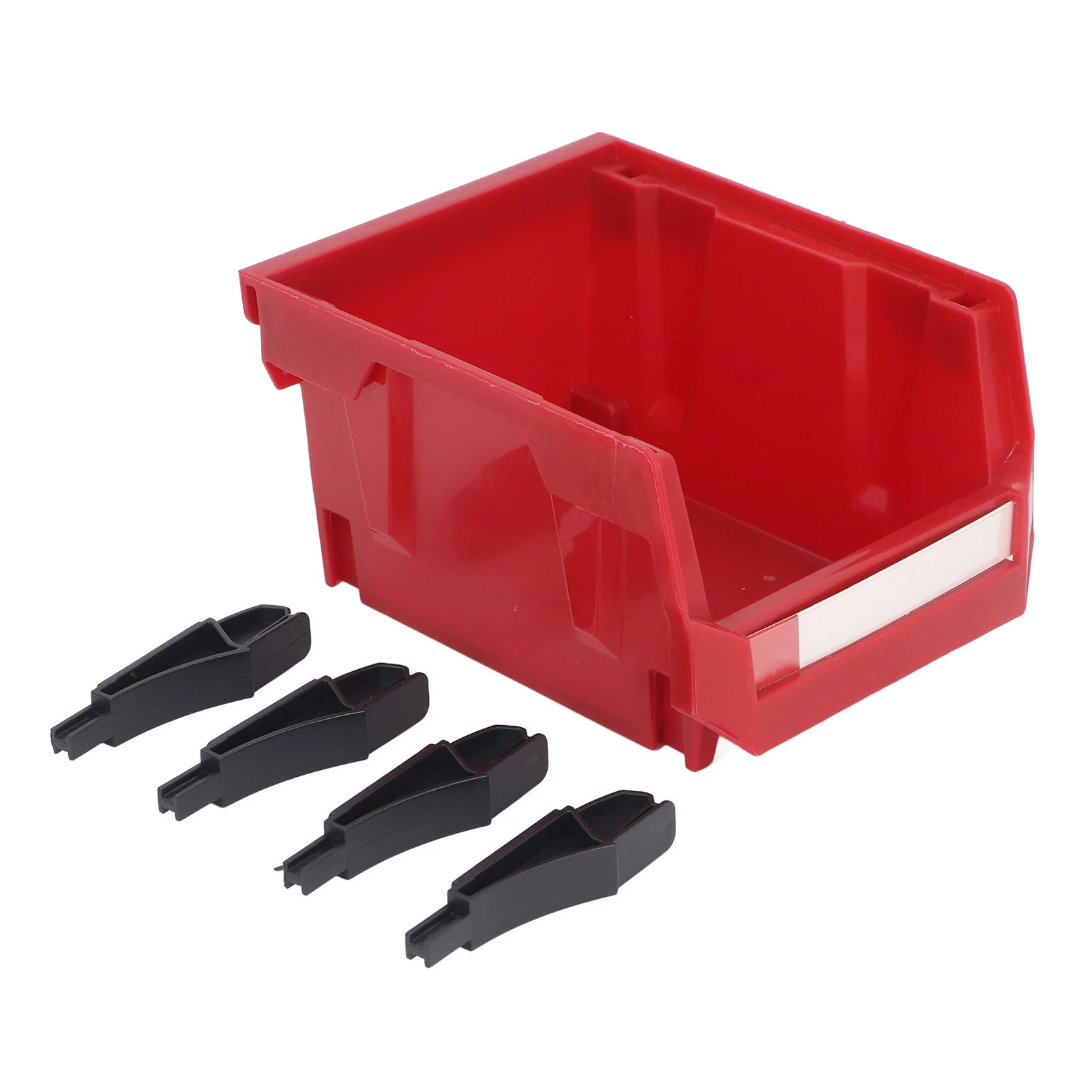 Stackable Shop Tool Bin Inclined Mouth Thickened Waterproof Wear Resistant PP Plastic Parts Storage Rack with Stands for Screws