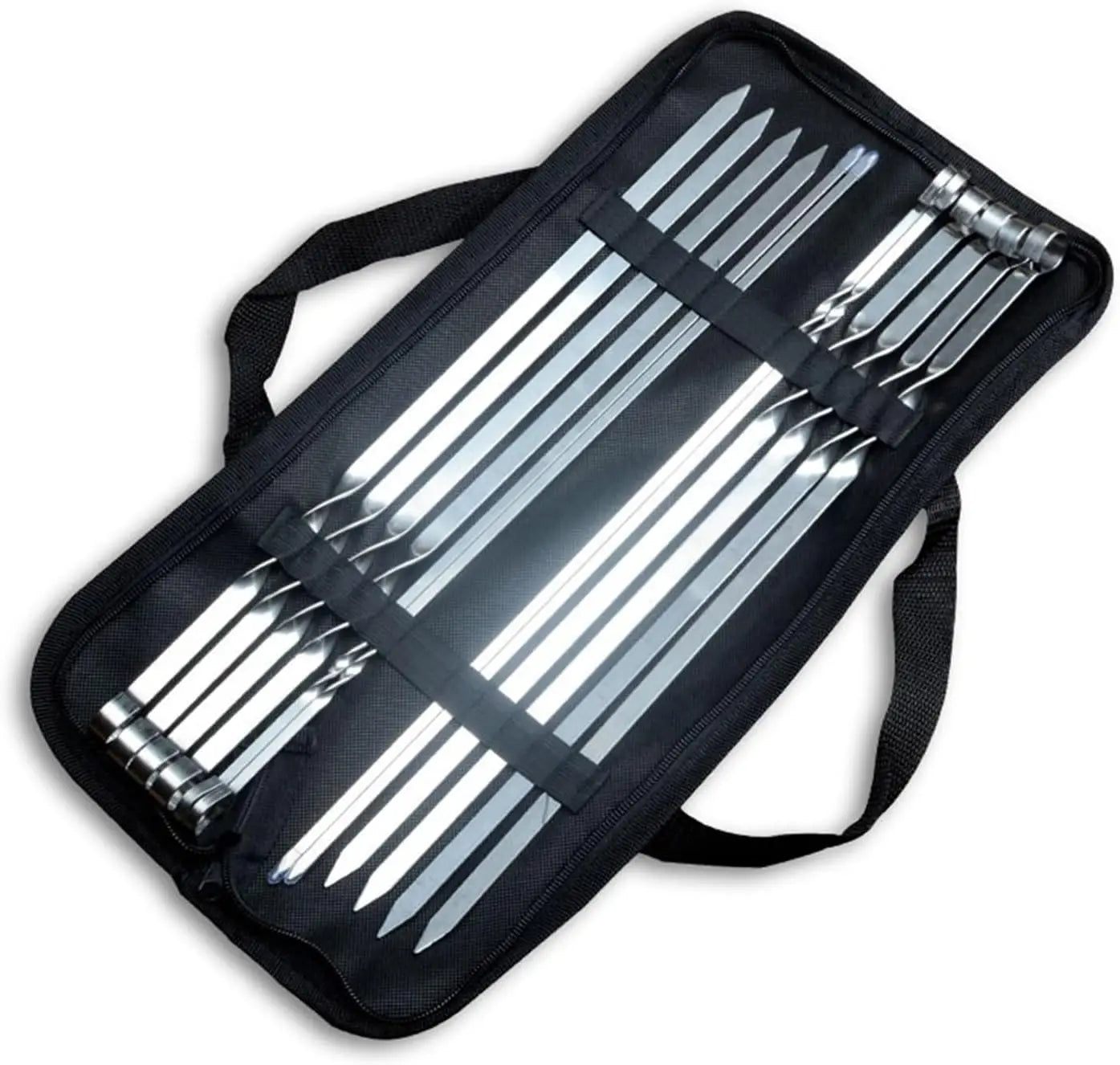 Stainless Set of 12  Steel Grilling Skewers Barbecue Skewers Meat Skewers Suitable for Grills Outdoor Cooking and Picnics Tool