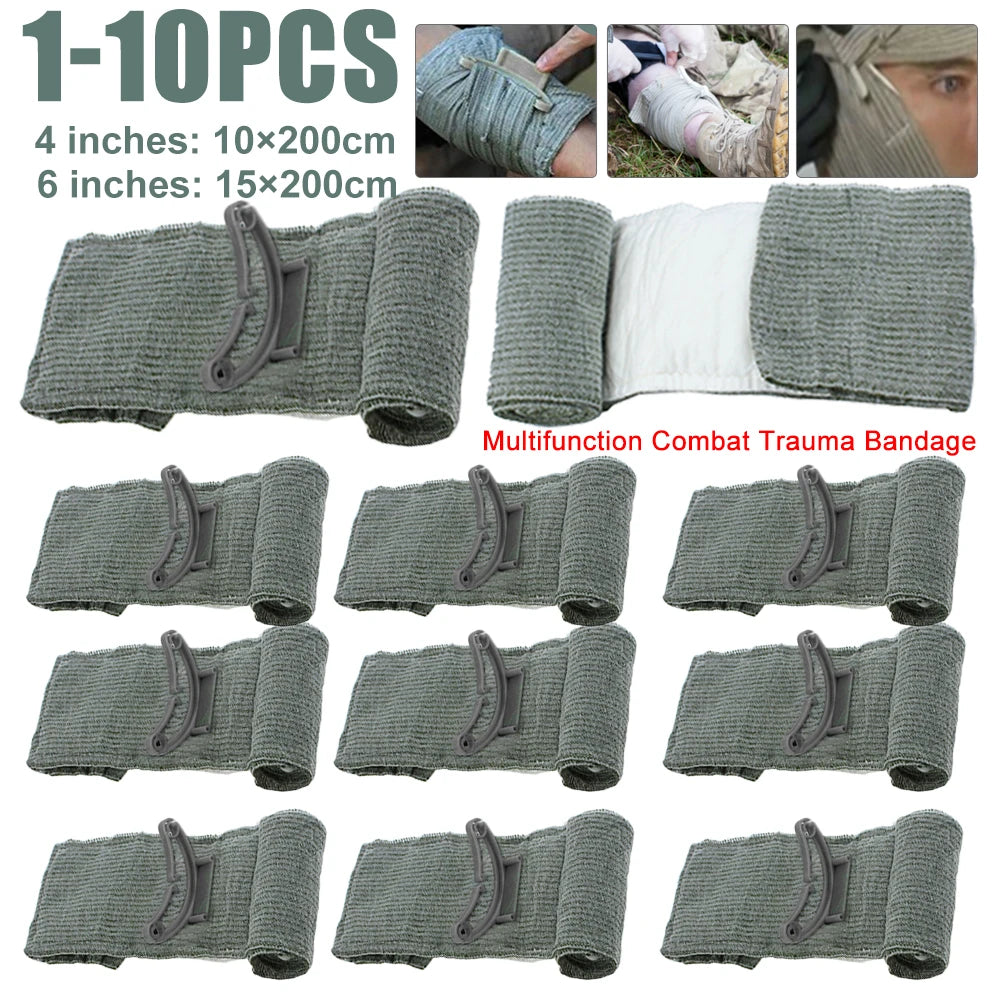 4/6 Inch Israeli Bandage Wound Dressing Emergency Compression Bandage Traumatic Hemostatic Bandage Tactical First Aid Kids IFAK