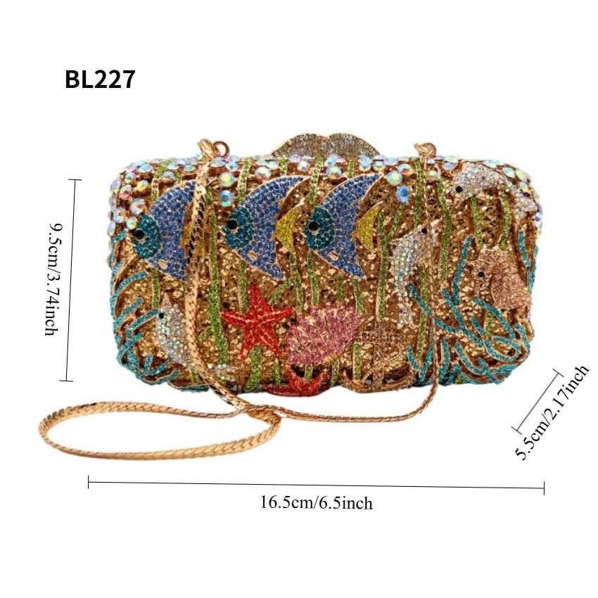 2026 Sparkly Diamond Dinner Bag Hollow Rhinestone Banquet Clutch Bag Women Evening Party Wedding Bridal Purse Rhinestone Handbag