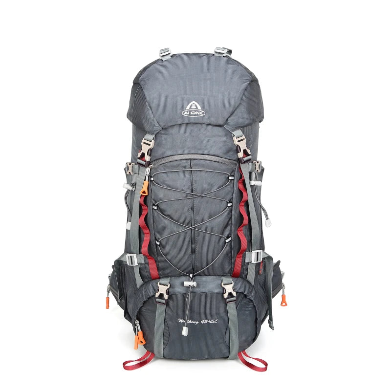 45+5L Suspension Outdoor Hiking Backpack Camping Breathable Backpack Multi-Functional Climbing Sports Backpack