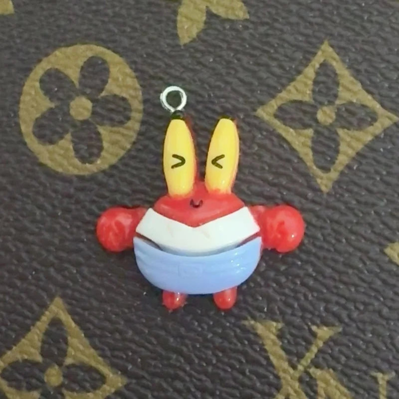 10pcs cartoon resin pendant, DIY jewelry making earrings, keychain accessories