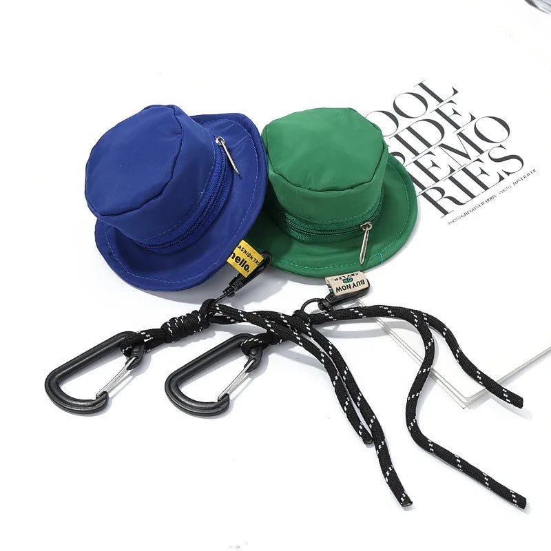 Mini Fisherman Hat Bag, Niche Design, Earphone coin purse, Key bag, Women's bag, Coin Storage, Small Crossbody Bag