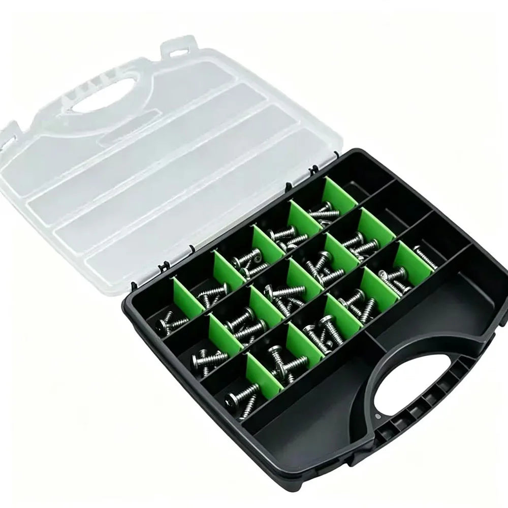 Plastic Toolbox, Screws, Electronic Drill Bits, Small Parts Storage Box, Hardware and Jewelry Storage Box for Easy Storage