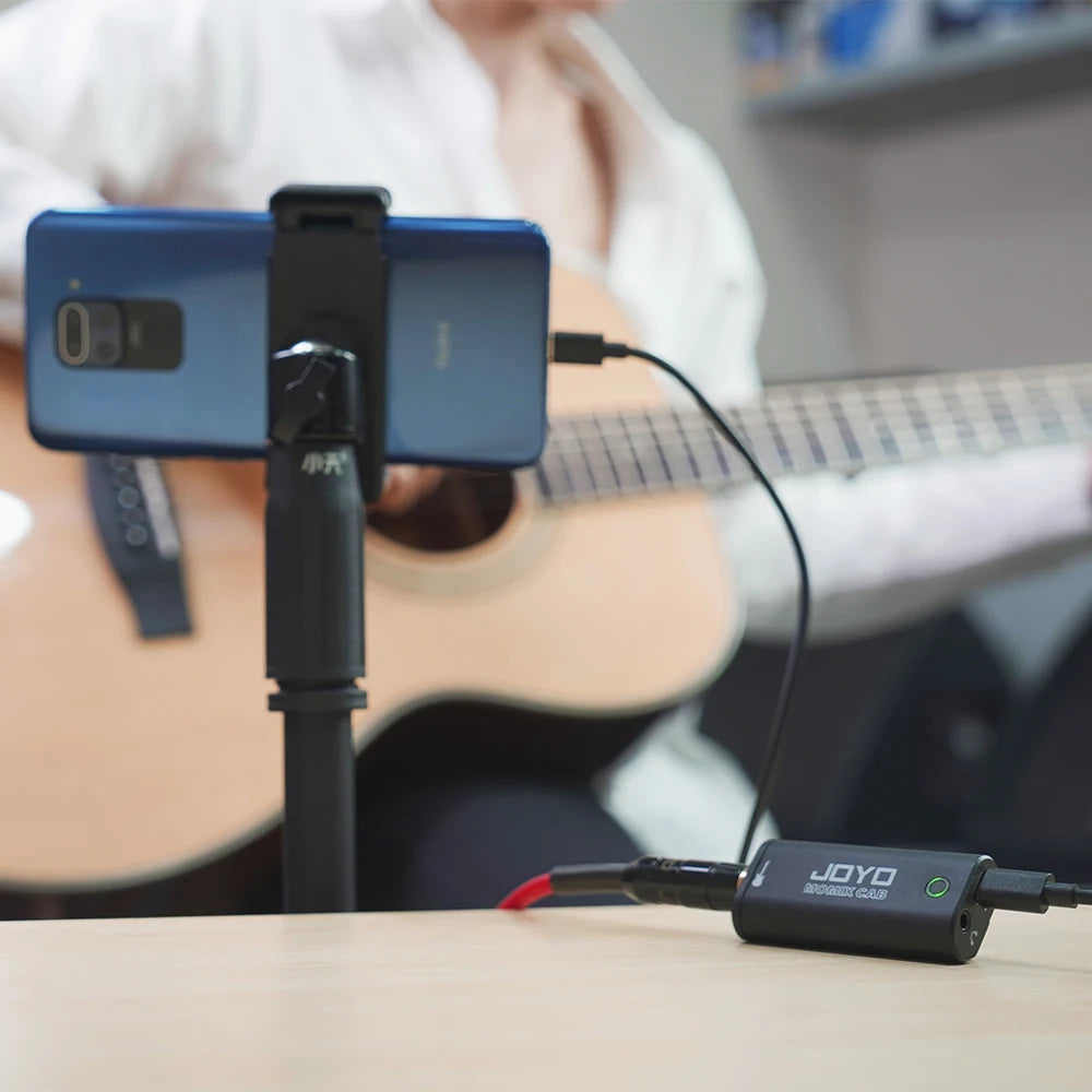 JOYO MOMIX CAB Portable Pocket USB Sound Card Guitar Headphone Recording Live Streaming Plug and Play Mini Audio Mixer