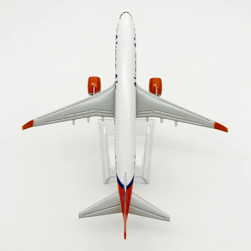 16cm Airplane Model B737 Akasa Airways Metal Diecast Aircraft 1/400 Scale Planes With Stand For Boys Hobby Collectible Miniature
