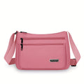 Casual Multi-pocket Crossbody Purse Adjustable Wide Strap, Multi Color Option Bag for Travel Outdoor Leisure City Outings