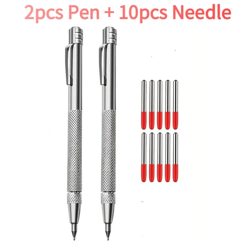 25/21/17/11/6PCS Carbide Tip Scriber Engraving Pen For Engraving Metal Sheet Stainless Steel Ceramic Glass Scribing Hand Tools