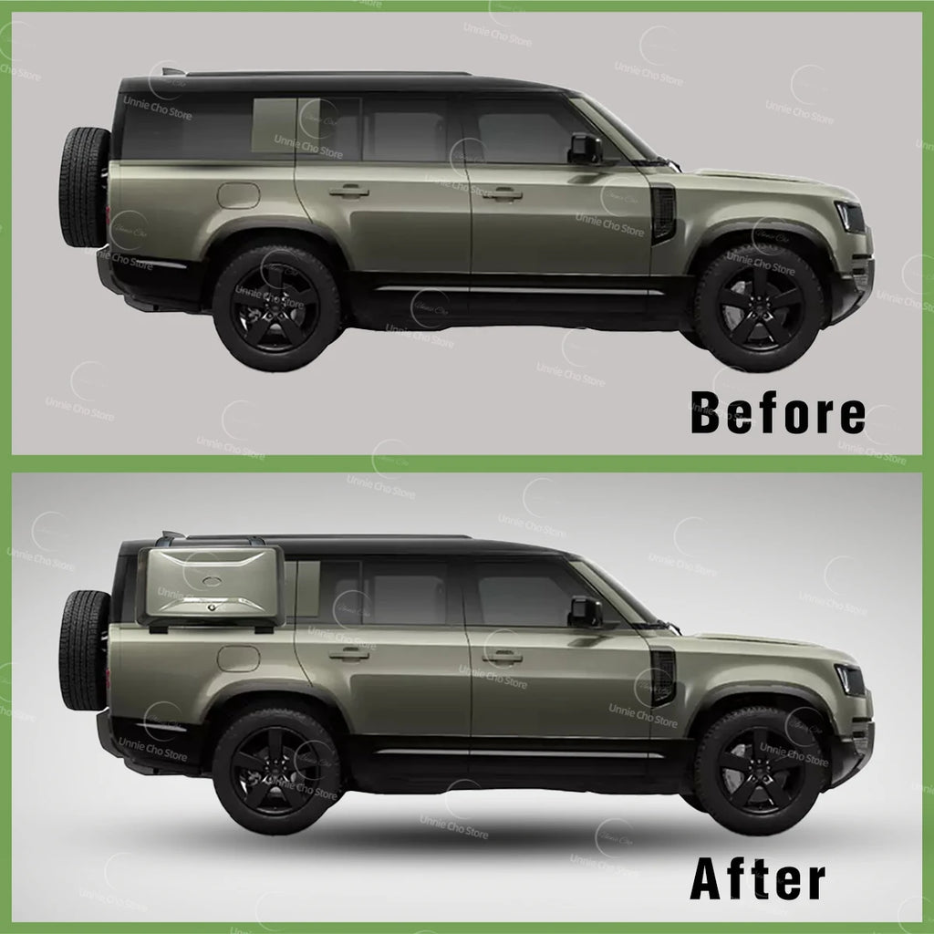 Side Toolbox Storage Box for Land Rover Defender 110 Exterior Accessories No Punching Roof Box Mounted Gear Carrier With Lock