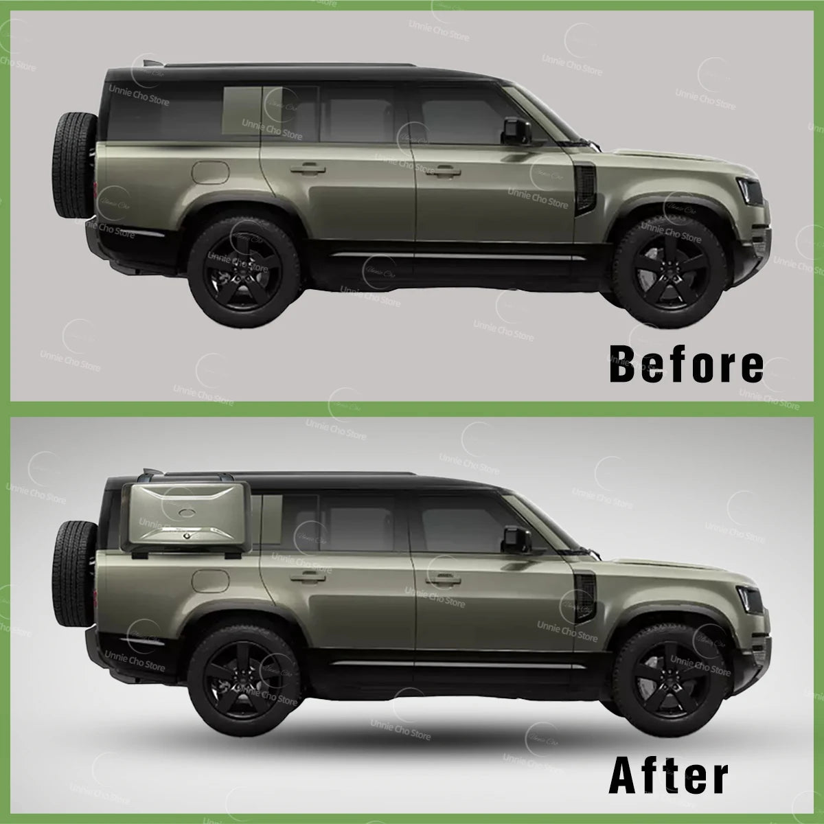 Side Toolbox Storage Box for Land Rover Defender 110 Exterior Accessories No Punching Roof Box Mounted Gear Carrier With Lock