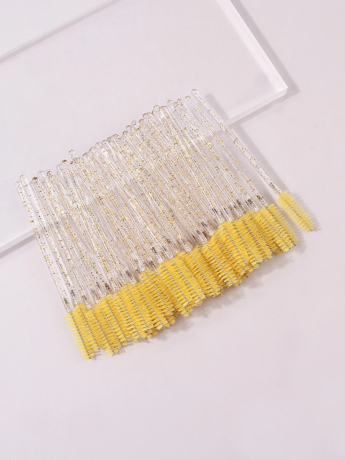 50pcs Reusable Crystal Rod Eyelash Brush Eyelash Comb Eyebrow Comb Eyelash Curl Spiral Multi Purpose Portable Makeup Brush