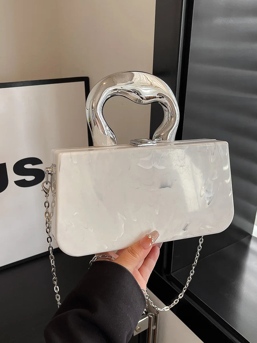 Acrylic Box Clutch Evening Bags Luxury Wedding Women Dinner Dress Purses Ladies Chain Handbag Designer Shoulder Crossbody Bags