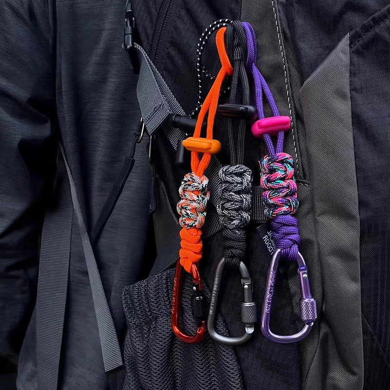 Outdoor Umbrella Cord Water Bottle Hanger Buckle Woven Water Bottle Hanger Lanyard Outdloor Hiking Camping Backpack Hook Clip