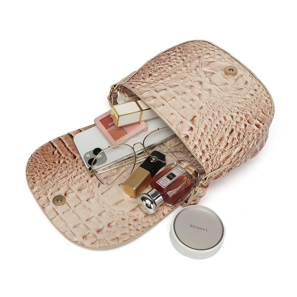 Multi-pocket Flap Shoulder Bag Adjustable Soft Strap Lightweight Portable Handbag Large Capacity Storage Design Practical Daily Outdoor Camping Hiking Travel Casual Carry Bag for Women Fashionable Delicate Convenient Daily Es