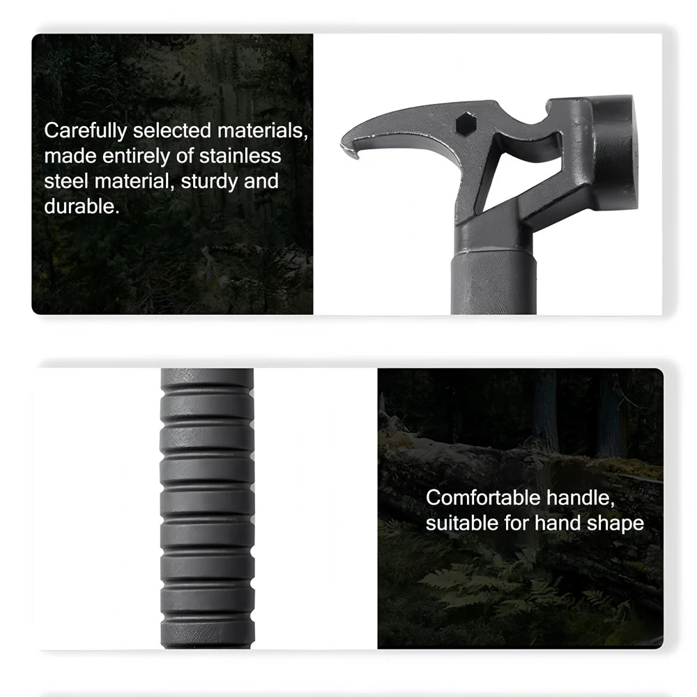 1/6/7PCS, Outdoor Multifunctional Hammer Hammer Hand Tool Fire Rescue Tool Outdoor Survival Tactical Axes Outdoor Tools