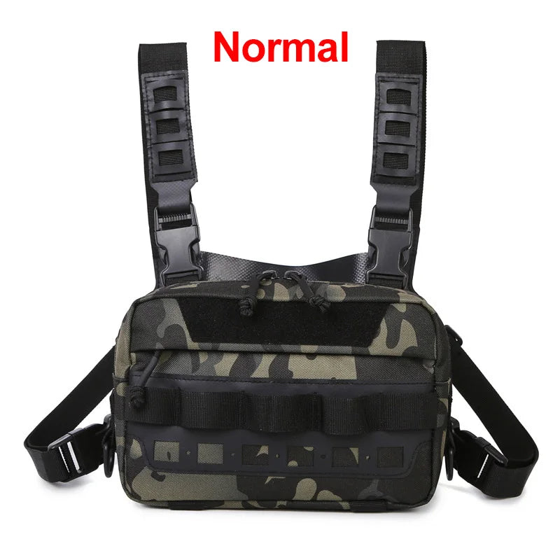 Tactical Camping Vest for Men Fishing Lure Tackle Backpack Outdoor Sports Climbing Hiking Mountainnering Gym Travel Camo Pack