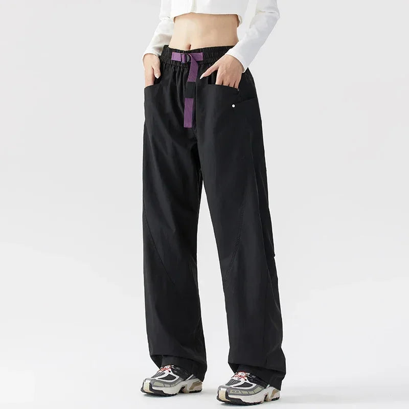 WASSUP CMKPO American machete assault pants women's new wide-leg overalls outdoor hiking waterproof mountaineering pants Casual
