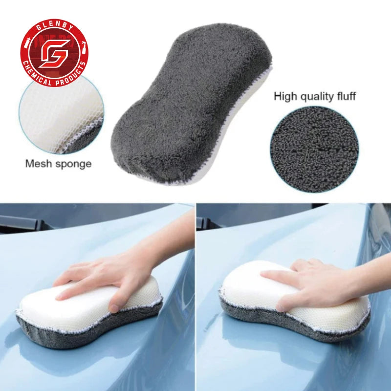 T-62  9-Piece Set Of Car And Motorcycle Cleaning Wipes Home Wash Gloves Car Wash Towels Cleaning Cloths Waxing Sponges Wheel Bru