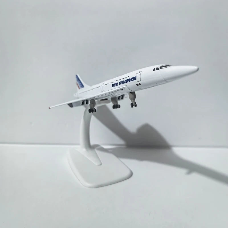 JASON TUTU 20CM Air France Concorde Aircraft Model Planel Airplane Diecast Metal 1/300 Scale Planes Collect Gifts